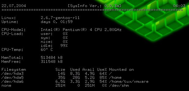 sysinfo - transparent-eterm