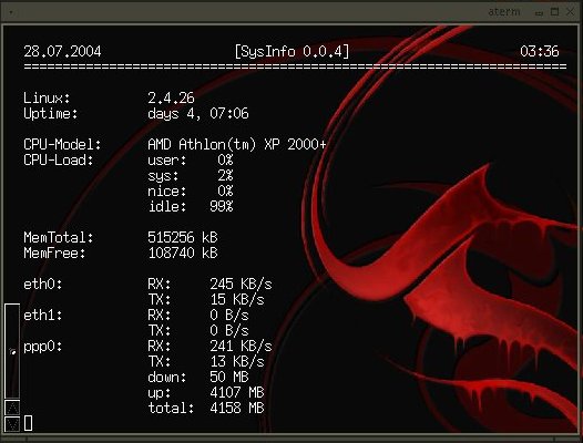 sysinfo - transparent-eterm